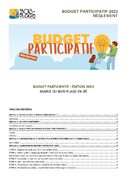 Règlement Budget participatif